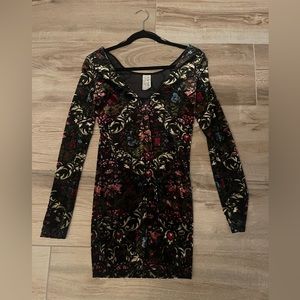 Free People Velvet Long Sleeve Short Dress Size Small